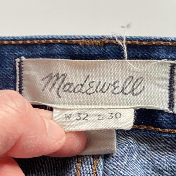 Madewell Jeans Mens 32X30 (32X 27) Slim Fit Medium Wash Straight Leg Classic - Picture 4 of 9
